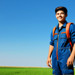 **

"Doni, a young inventor, stands proudly next to his flying backpack invention.  He is fully clothed in a practical, modest jumpsuit. The background shows a bright, sunny sky and a grassy field. The flying backpack looks functional and safe. Safe for work, appropriate content, fully clothed, professional, perfect anatomy, correct proportions, well-formed hands, proper finger count, natural body proportions, high quality."

**